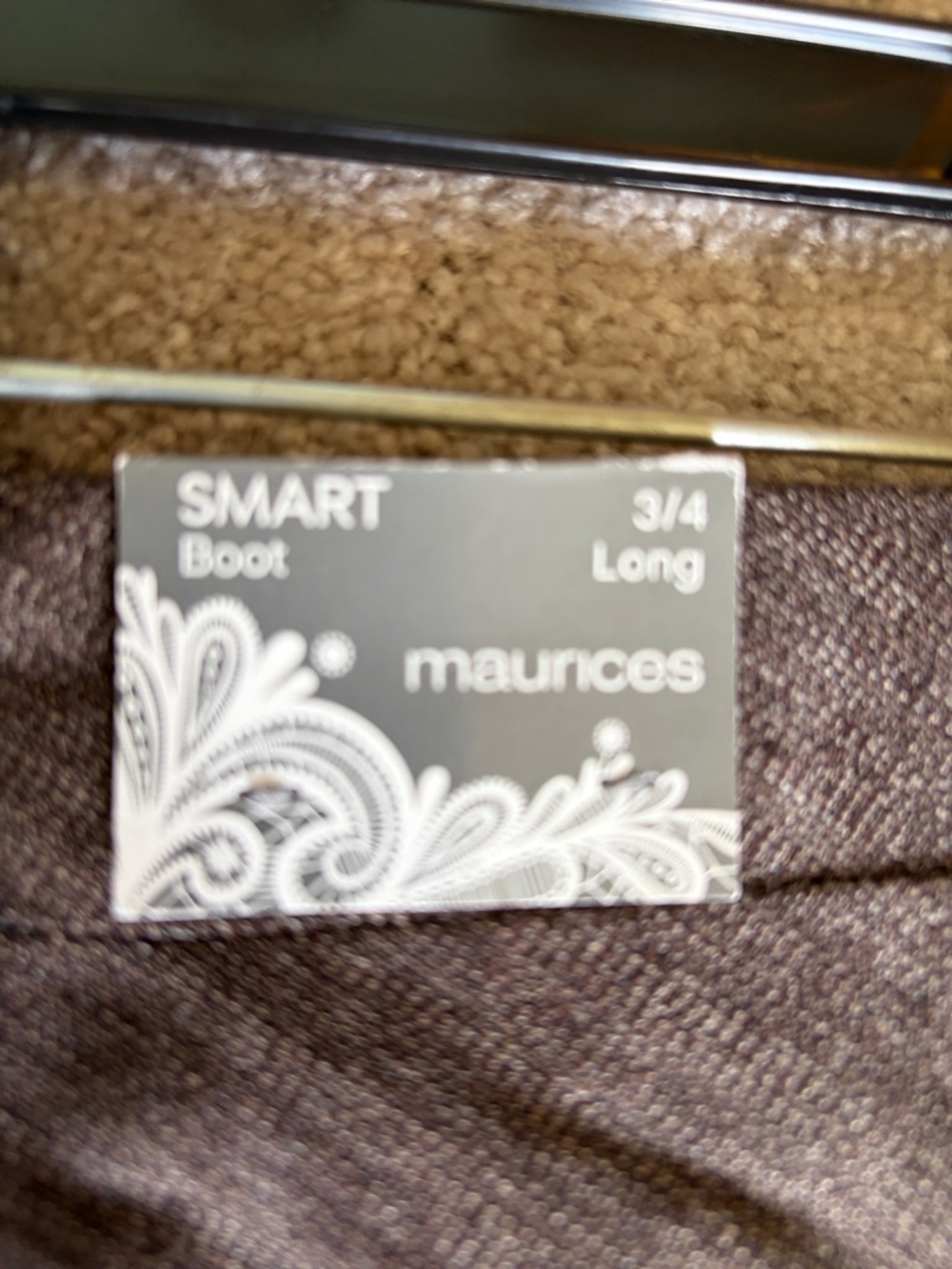 NWT Maurices Brown I Am Smart Boot Dress Pant Womans Size 3/4L - Picture 7 of 10